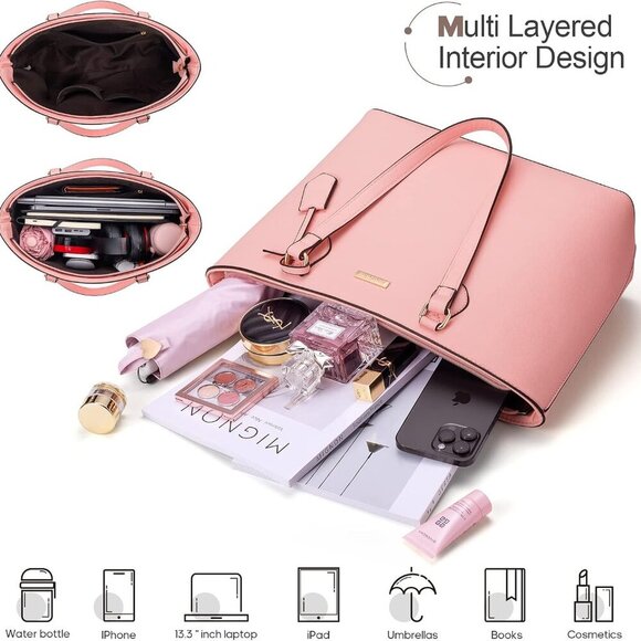 4PCS Women Fashion Handbags Purses Wallet Tote Shoulder Bags Casual Crossbody Ba - Picture 4 of 8